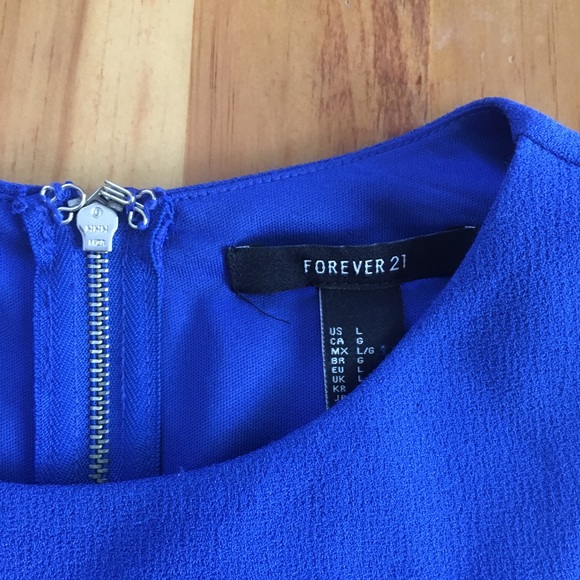 Forever 21 Blue Cutout Dress Size Large New - Picture 6 of 9